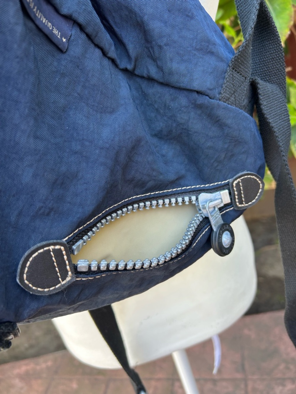 Kipling Backpack Navy Blue Nylon - Picture 9 of 10